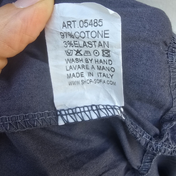 Italian-made Blue Sleeveless Midi Dress - Picture 8 of 8